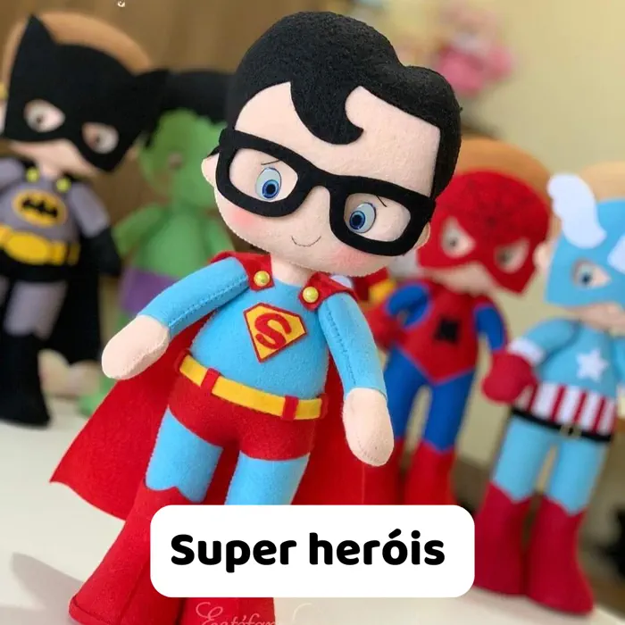 Molde de feltro super heróis